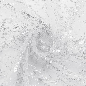 P Pothuiny 1 Yard x 60 Inch Glitter Tulle Fabric White Silver  Glitter Metallic Foil Sheer Netting Sparkly Fabric for Wedding Dress Tutu Skirt Crafts Gift Packaging Party Backdrop Decor