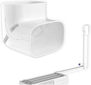 4 Width Vertical Elbow, Lineset Covers Accessories for Mini Split Condenser, Central Air Systems, HVAC, Heat Pumps and More, White