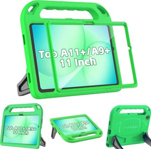 BMOUO Kids Case for Samsung Galaxy Tab A11 Plus 11 2026A9 Plus 2023 11 inch Tablet, with Screen Protector, Shockproof Lightweight Stand Handle Galaxy Tab A11 PlusA9 Plus Case for Kids, Green