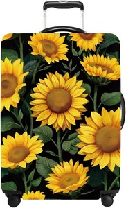 Sunflower Luggage Cover Washable Suitcase Cover Protector Fit 28-30 Inch Luggage Durable Travel Bag Cover with Zipper Closure L