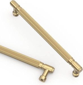 $73 Asidrama 10 Pack 10 Inch(254mm) Champagne Bronze Cabinet Pulls Knurled Kitchen Cabinet Handles, Cabinet Pulls Kitchen Cabinet Hardware for Cupboard Drawer Pulls