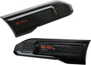 $80 Pair Vent 6.6L V8 Allison Transmission Emblems 3D Badge Replacement for Sierra 2500HD 3500HD 2024-2025 GMC 6.6L (Black)