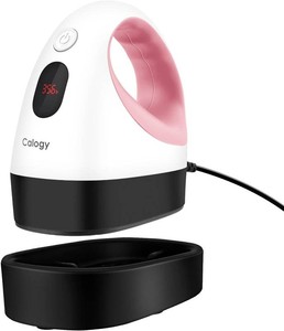 $24 Calogy Mini Heat Press, Heat Transfer Machine, Constant Temp Control, Insulated Safety Base, Fits for Crafts, T-Shirt, Hat, Cap, Pillows(White Pink)