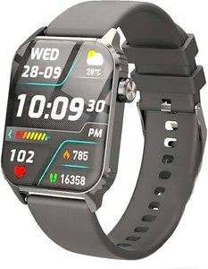 $24 TRAUSI Smartwatch with 1.83 inch HD Large Screen, Adjustable Call and Message Notifications, Weather Forecast, IP67 Waterproof Watch for Gift