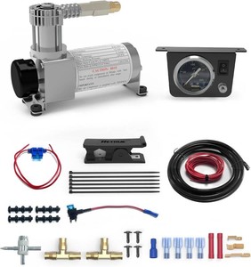 $120 RETRUE Onboard Air Compressor System for Truck Airbag Suspension  Universal Air Bag Compressor kit for Ford F150, F250, F350, Chevrolet Silverado, GMC Sierra, Dodge Ram and More Air bags Kit