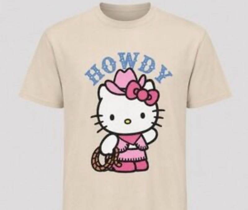 Hello Kitty Howdy T-shirt Size Adult XXL - Brand New