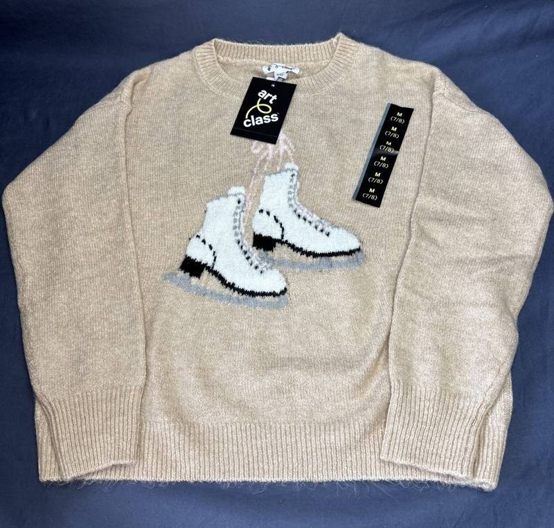 Art Class Youth Sweater with Ice Skate Graphic - Youth Size 8 - Brand New