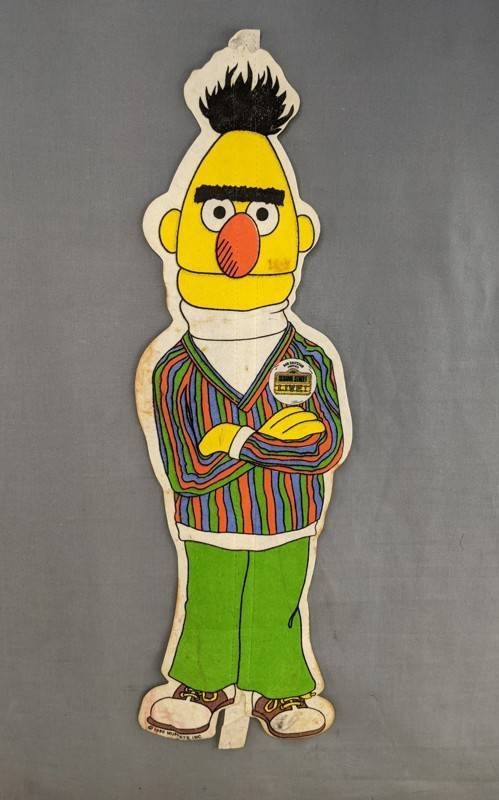 Sesame Street Live Bert 1980 Vintage Felt 22.5 Pennant Q