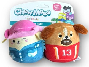 Squishmallows Chew Mees Bobbie Jo & Tate Dog Toy Plush - Brand New