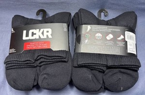 LCKR Quarter 6-Pair Packs of Socks, 2 Total - Size Mens Large - Brand New