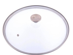 Victoria 12-Inch Glass Lid With Stainless Steel Knob - New