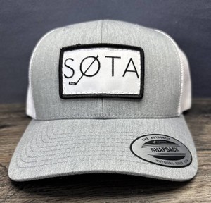 White and Grey Sota Snapback Trucker Hat OSFM - Brand New