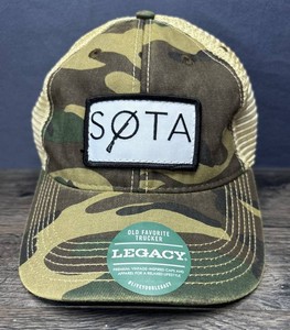 SOTA with Rifle Graphic Camo Trucker Snapback Cap OSFM - New