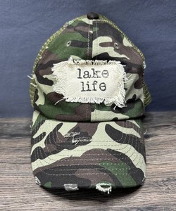 Lake Life Camo Trucker Hat OSFM - New