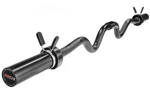 CAP 2-Piece Olympic Black Curl Bar With Collars - New