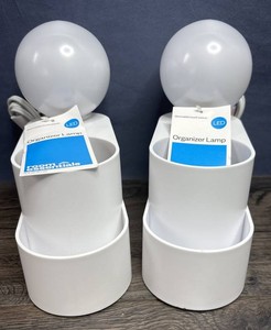 Room Essentials LED Organizer Lamps, 2 Total - New