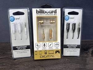 Onn & Billboard Audio Accessories, 3 Total - Brand New