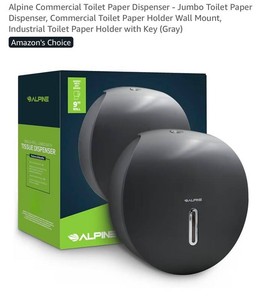 Alpine Jumbo Toilet Paper Dispenser With Key - New