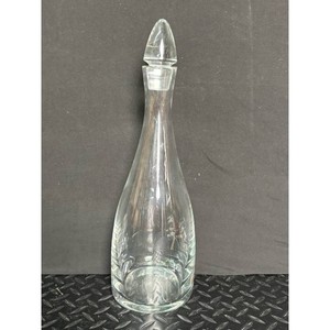 Clear Glass Crystal Vase with Flared Mouth and Base