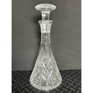 Clear Crystal Goblet and Bowl Set � Cut Glass Decanter, 3 Pieces