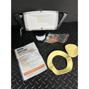 White Amico Motion Security Light Fixture, Outdoor Sensor Floodlight Kit