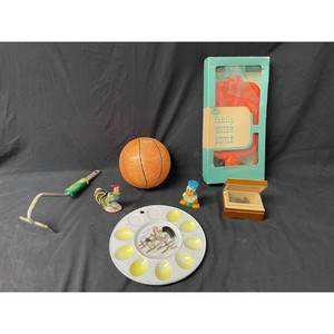 Mixed Vintage Household Decor Lot With Davol Water Bottle