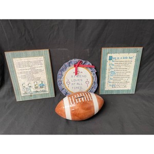 Nostalgic Sports Decor Set � Football and Book Prints