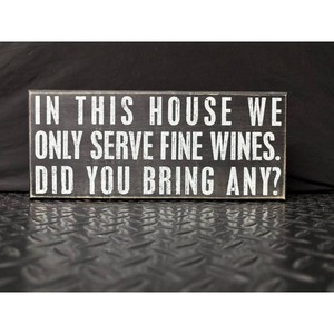 Rustic Wood Wine Signage Plaque � Fine Wines Bar Decor