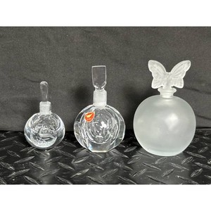 Refors Sweden Clear Glass Perfume Bottles Set of 3