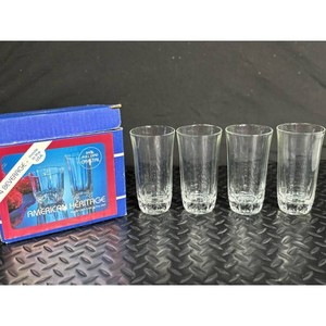 American Heritage Clear Crystal Tumbler Glasses 4 Pc