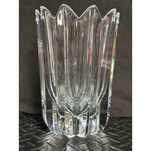 Clear Cut Crystal Tulip Vase 8 in
