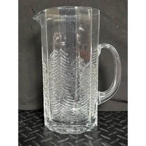 Clear Glass Pitcher with Handle and Spout