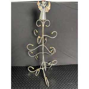 Silver Metal Angel Tree Topper Ornament Stand 1 Pc
