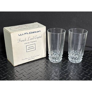 Wm. Dalton Clear Lead Crystal Beverage Glasses 2 Pc