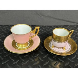 Heinrich Pink Porcelain Demitasse Cup & Saucer Set, 2 Pieces