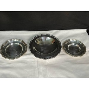 WM A. Rogers Silver Plate Footed Serving Bowl Set of 3