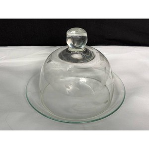 Clear Glass Covered Serving Dish Set � Vintage Crystalware, 3 Pieces