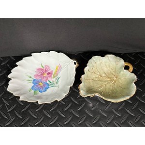 Floral Patterned Porcelain Serving Dishes � Leaf & Flower Set of 2