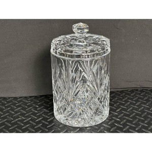 Crystal Covered Sugar Bowl with Lid � Cut Glass Storage Container