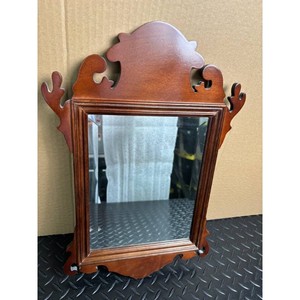 Dark Wood Framed Vanity Mirror � Ornate Rococo Style Wall Decor