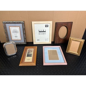 Assorted Picture Frames Lot - Gold, Wood, Silver, Mixed Sizes