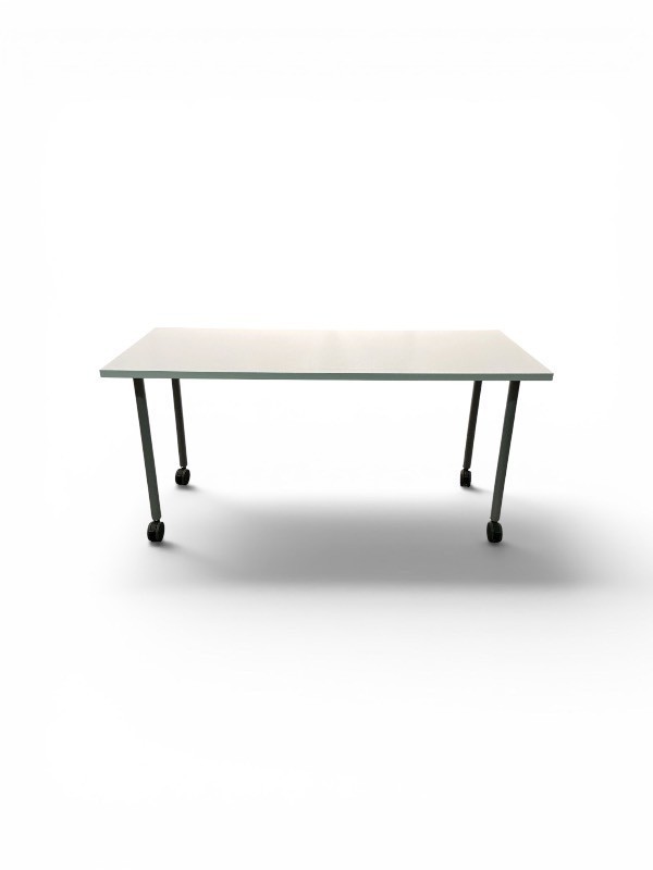 Steelcase White Training Table on Wheels Retail $399