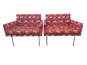 A Pair of Geiger Tuxedo Component Club Chairs Retail $5055 Each