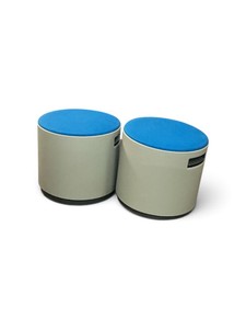 Set of Two Steelcase Turnstone Buoy active sitting stool Blue Retail $1200