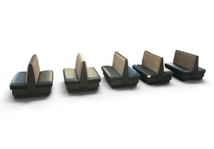 Set of 5 Back-to-Back bench Seats Retail $5000