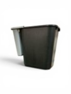 Set of 12 7-Gallon black Waste Basket with Hanging Side Bins