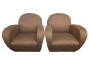 Set of Two Vintage Postmodern Lounge Chairs Retails New $3100 each