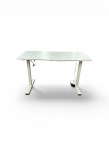 white Staples 48 electric adjustable standing desk