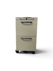 2-Drawer Mobile Pedestal Filing Cabinet by Groupe Lacasse Retail $340