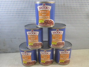 (B-1) 6 Cans of Hot Chili Beans 30....